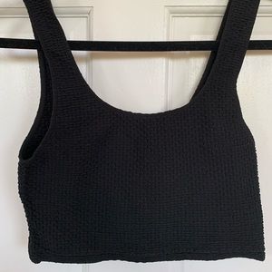 Aritzia black crop tank top